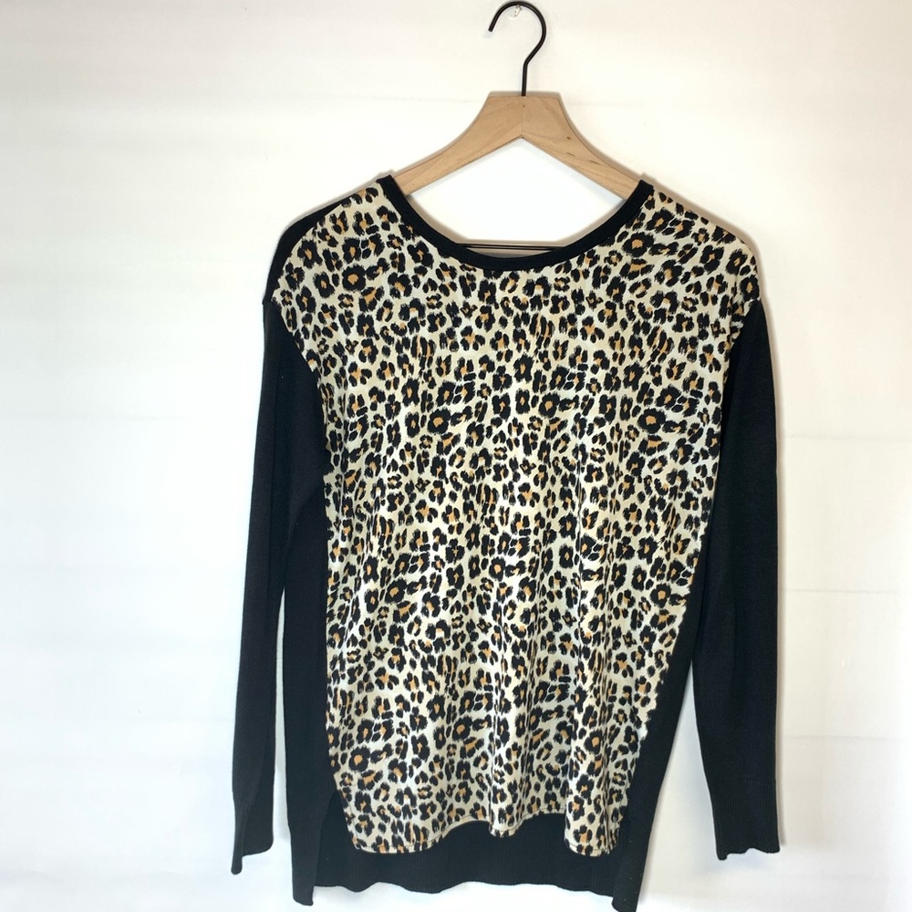 Van Heusen Cheetah Sweater Black medium